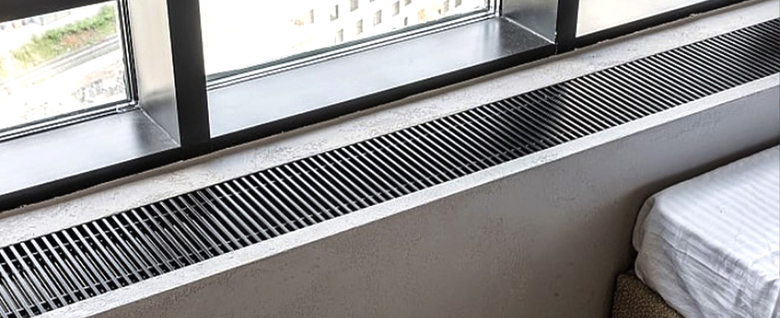 Встраиваемый конвектор Varmann Qtherm Slim в подоконнике спальни - Varmann-rus